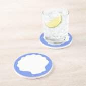 Dessous De Verre En Grès Pearl bleue (Côté)