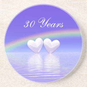 Dessous De Verre En Grès Pearl Hearts 30e Anniversaire