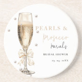 Dessous De Verre En Grès Pearls & Prosecco Enterrement de vie de jeune fill (Devant)