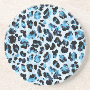 Dessous De Verre En Grès Peau de Cheetah léopard : Aquarelle teinture Vinta