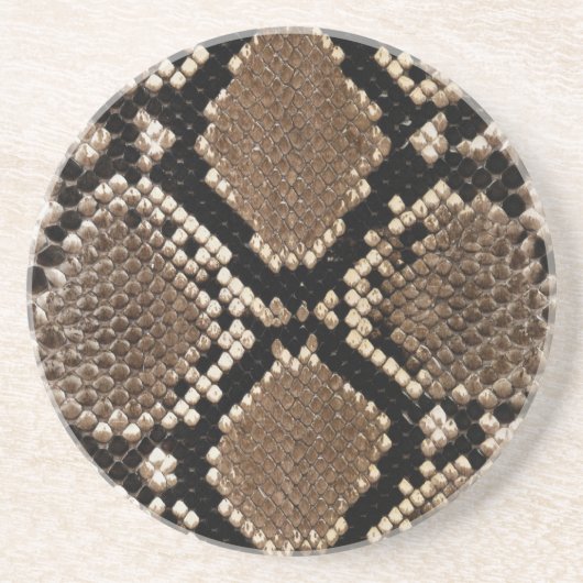 Dessous De Verre En Grès Peau de serpent à sonnette Diamond Back (Devant)