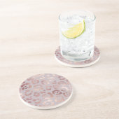 Dessous De Verre En Grès Peau léopard : élégance or rose. (Côté)