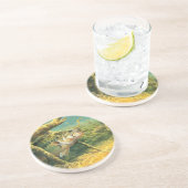 Dessous De Verre En Grès pêche au bar (Côté)