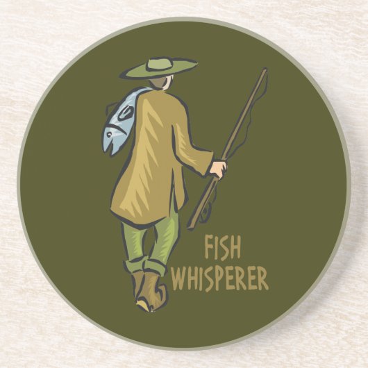 Dessous De Verre En Grès Pêche au Whisperer (Devant)