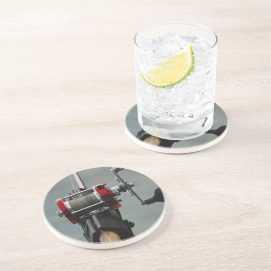 Dessous De Verre En Grès Pêche terminée (Côté)