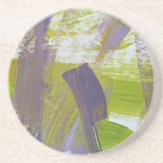 Dessous De Verre En Grès Peinture Abstraite 58 Iris (Devant)