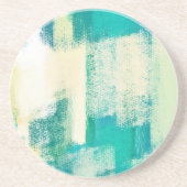Dessous De Verre En Grès Peinture Abstraite | Couleurs Dynamiques (Devant)