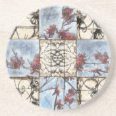 Dessous De Verre En Grès Peinture Abstraite de défilement (Devant)