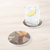 Dessous De Verre En Grès Peinture Abstraite de feuilles florales par Norman (Côté)