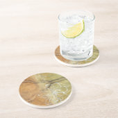 Dessous De Verre En Grès Peinture Abstraite en silhouette sur Arrière - pla (Côté)