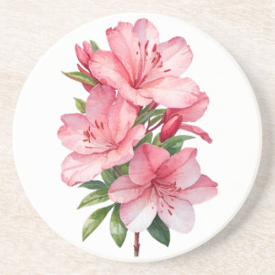 Dessous De Verre En Grès Peinture aquarelle de fleur d'azalée