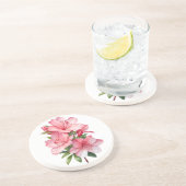Dessous De Verre En Grès Peinture aquarelle de fleur d'azalée (Côté)
