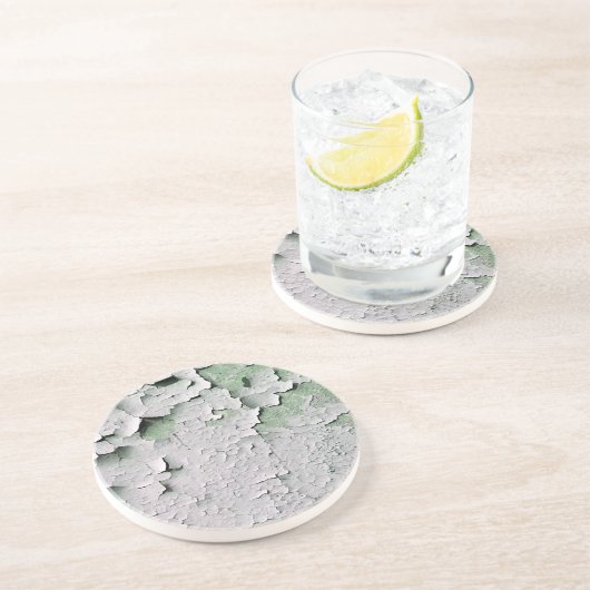 DESSOUS DE VERRE EN GRÈS PEINTURE DE PEELING ANCIENNE (Côté)