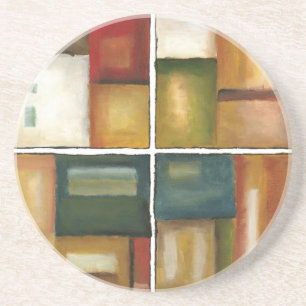 Dessous De Verre En Grès Peinture lambrissée par quatre par Jennifer