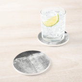 Dessous De Verre En Grès Peinture laminée noire (Côté)