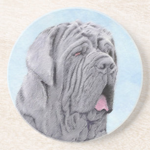 Dessous De Verre En Grès Peinture Mastiff Neopolitan - Art Chien original
