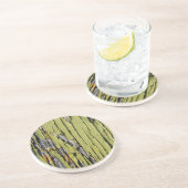 Dessous De Verre En Grès Peinture verte Peinture sur bois de grange Patiné (Côté)