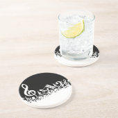 Dessous De Verre En Grès Pêle-mêle des symboles musicaux (Côté)