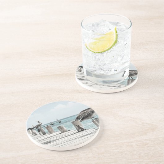 Dessous De Verre En Grès pélican-33 (Côté)