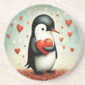 Dessous De Verre En Grès Penguin Love 1 (Devant)