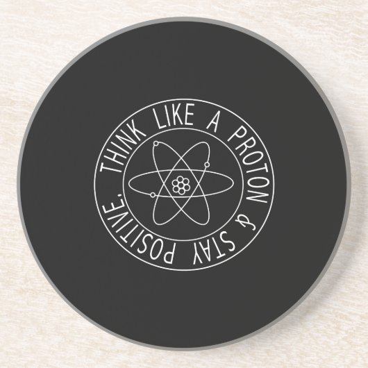 Dessous De Verre En Grès Pensez comme Proton (Devant)