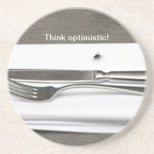 Dessous De Verre En Grès Pensez optimiste!