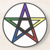 Dessous De Verre En Grès Pentacle élémentaire (Devant)