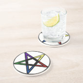 Dessous De Verre En Grès Pentacle élémentaire (Côté)