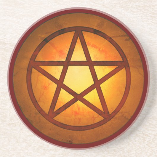 Dessous De Verre En Grès Pentacle Red Fire (Devant)