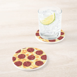Dessous De Verre En Grès Peperoni Pizza art vectoriel