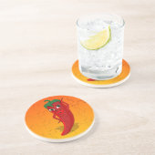 Dessous De Verre En Grès Pepper Rouge Diva Puzzle (Côté)