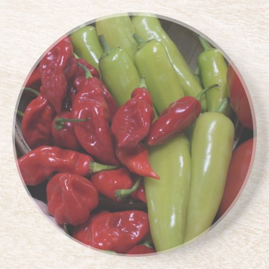 Dessous De Verre En Grès Peppers chili (Devant)