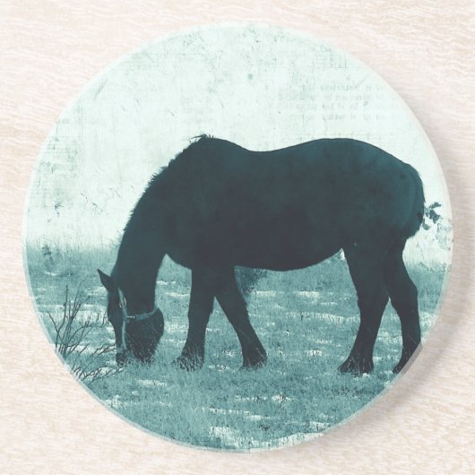 Dessous De Verre En Grès Percheron d'hiver (Devant)