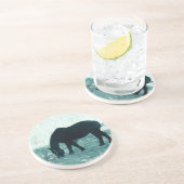 Dessous De Verre En Grès Percheron d'hiver (Côté)