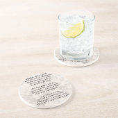Dessous De Verre En Grès Père de la jeune mariée - blanc (Côté)
