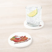 Dessous De Verre En Grès Père noël (Côté)
