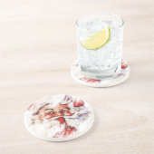 Dessous De Verre En Grès Père Noël 023 (Côté)