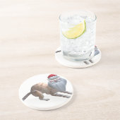 Dessous De Verre En Grès Père Noël Cat (Côté)
