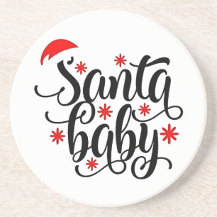 Dessous De Verre En Grès Père Noël Grossesse bébé Faire-part Noël Père Noël