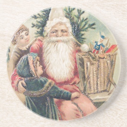Dessous De Verre En Grès Père Noël Joyeux Noël (Devant)