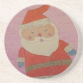 Dessous De Verre En Grès Père Noël vintage (Devant)