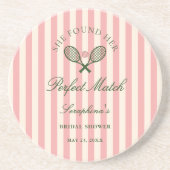 Dessous De Verre En Grès Perfect Match Tennis Bridal Shower (Devant)