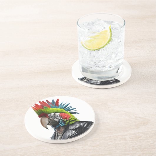 Dessous De Verre En Grès Perroquet (Côté)