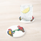 DESSOUS DE VERRE EN GRÈS PERROQUETS (Côté)