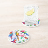 Dessous De Verre En Grès Perroquets de style d'aquarelle (Côté)