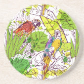 Dessous De Verre En Grès Perroquets tropicaux (Devant)