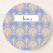 Dessous De Verre En Grès Personalize Indigo Scallop Petal Sandstone Coaster (Devant)