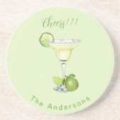 Dessous De Verre En Grès Personalized Name Margarita Cheers (Devant)
