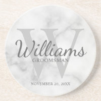 Personalized Script Groomsmen's name and Monogram 