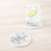 Dessous De Verre En Grès Personalized Script Groomsmen's name and Monogram (Côté)